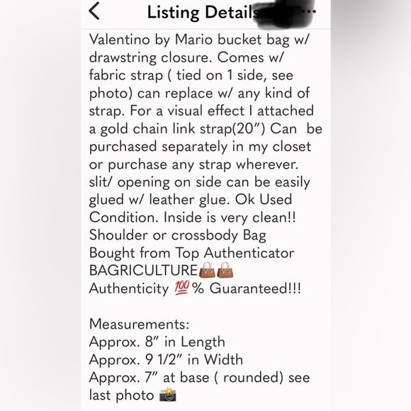 Valentino By Mario Bucket Bag REHAB - Picture 10 of 10